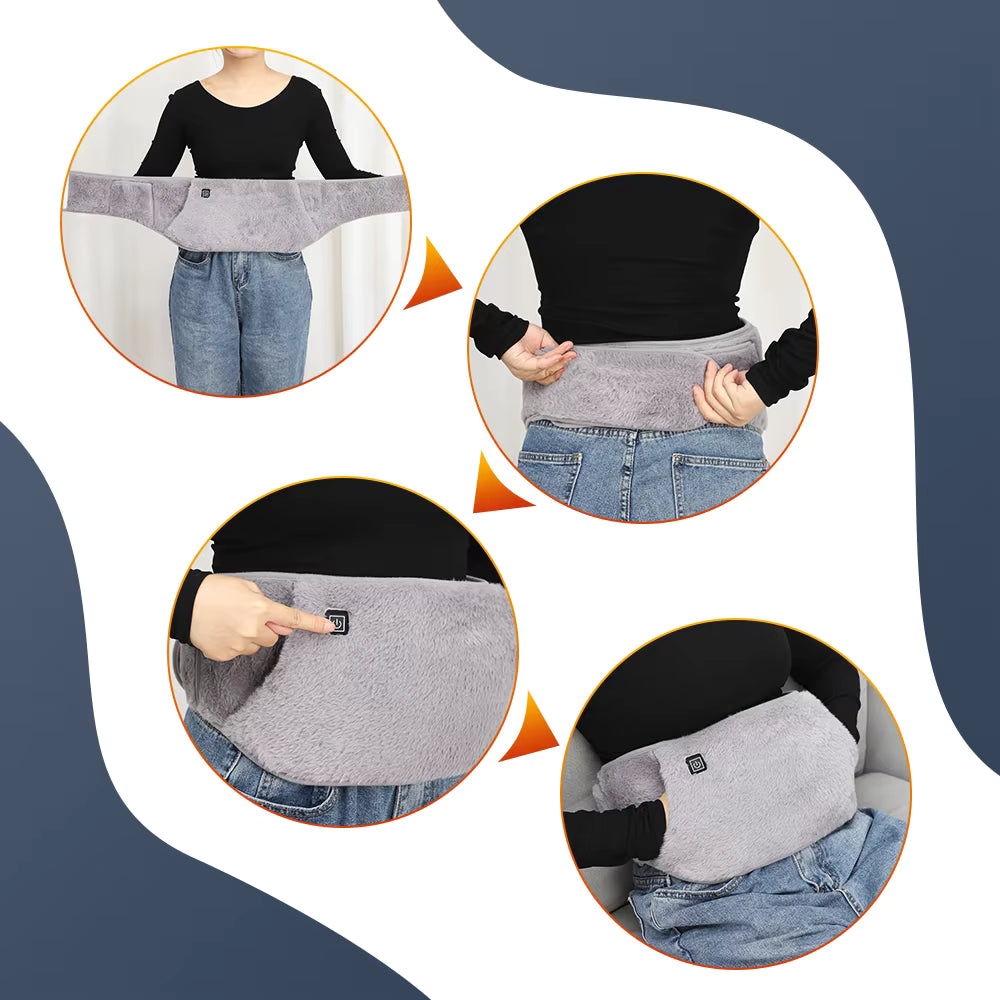 2-in-1 Electric Graphene Heating Belt & Hand Warmer for Menstrual & Waist Relief